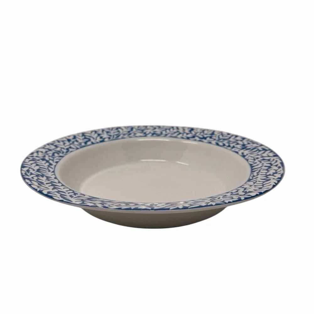 Dansk Trellis Delft Blue Rim Soup Bowl 8.75